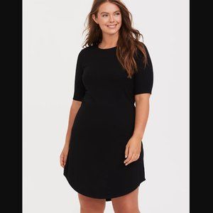 TORRID BLACK RIB T-SHIRT DRESS